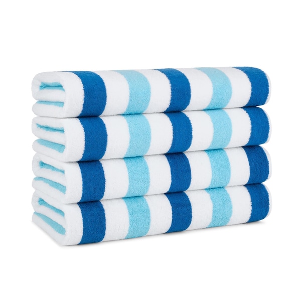 Monarch Brands Cabo Cabana Towels - Navy/Blue, 4PK - PNP-CABOCABANA-NV/BL
