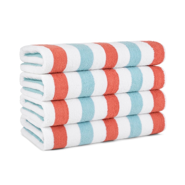 Monarch Brands Cabo Cabana Towels - Orange/Blue, 4PK - PNP-CABOCABANA-OR/BL