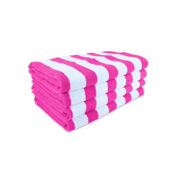 Monarch Brands Cali Cabana Towels - Pink, 4PK - P-CALICABANA-PNK