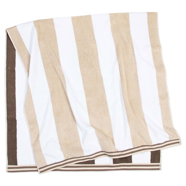 Monarch Brands Aston & Arden Reversible Beach Towel - Brown/Beige - PNP-REV-CABANA-BR/BG