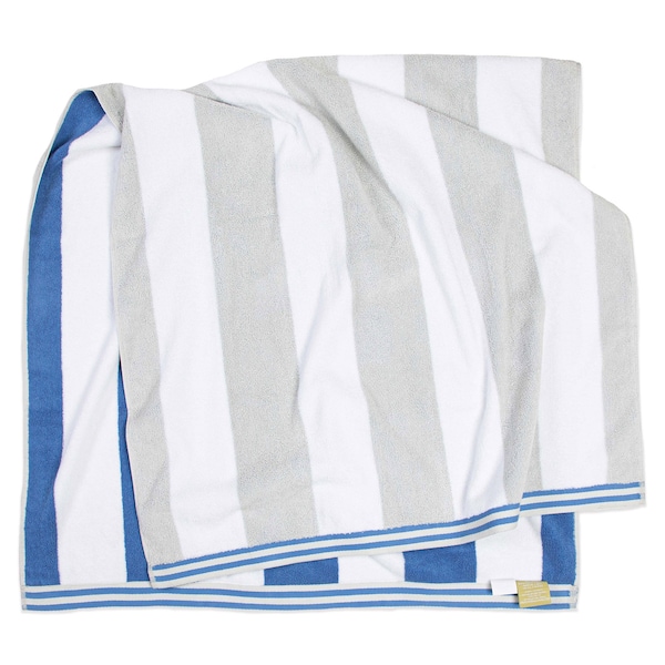 Monarch Brands Aston & Arden Reversible Beach Towel - Grey/Blue - PNP-REV-CABANA-LG/CF