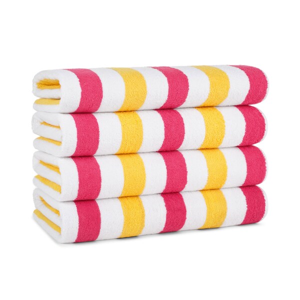 Monarch Brands Cabo Cabana Towels - Red/Yellow, 4PK - PNP-CABOCABANA-RD/YL