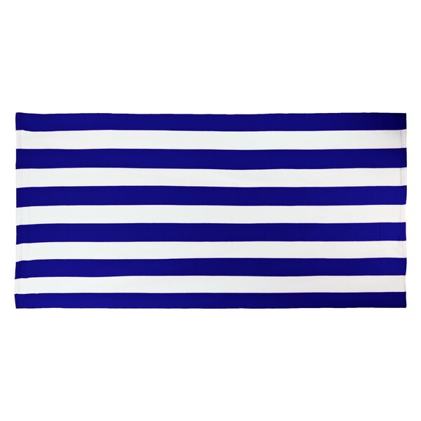 Towelsoft Microfiber Cabana Stripe Beach Towel 30 inch x 60 inch Navy - BEACH-BP1538-NVY