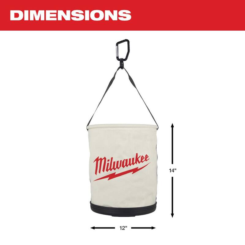 Milwaukee 12 in. Canvas Utility Bucket Tool Bag - 48-22-8271
