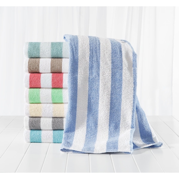 1888 Mills Pool Towel, Stripe, Blue, 12PK - S198-U-PBS-1-FT20