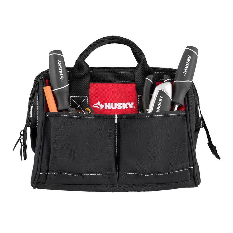 Husky 12 in. 4-Pocket Zippered Tool Bag (2-Pack) - HD60012-TH2PK