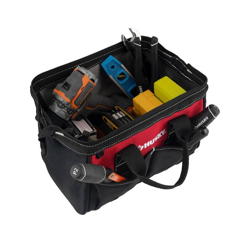 Husky 12 in. 4-Pocket Zippered Tool Bag (2-Pack) - HD60012-TH2PK