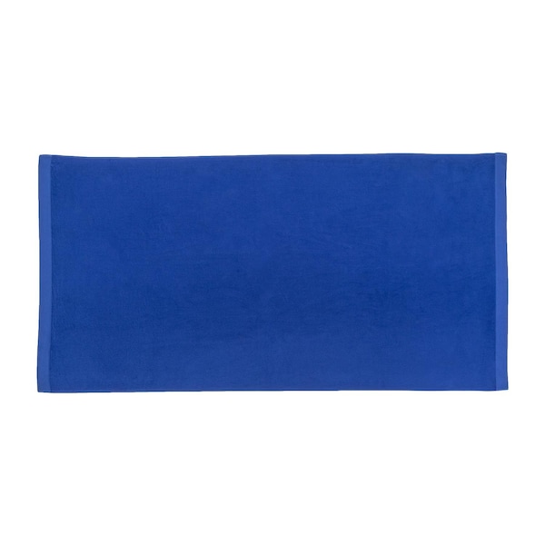 Towelsoft Jumbo Size Terry Dobby Hem Velour Beach Towel Velour Beach Towel 36 inch x 72 inch -Royal Blue - HOME-BV1104-RYL
