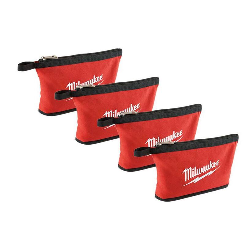 Milwaukee 12 in. Red Zipper Tool Bag (4-Piece) - 48-22-8180-X4