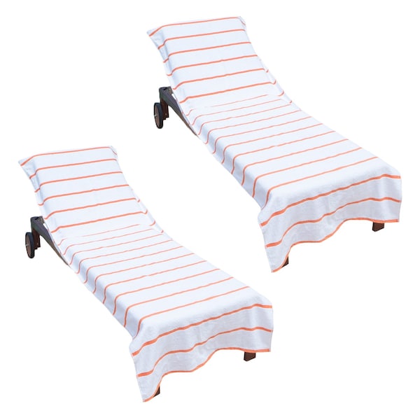Monarch Brands Chaise Lounge Covers , Orange, 2PK - PNP-CC-HS3085OR-2PK