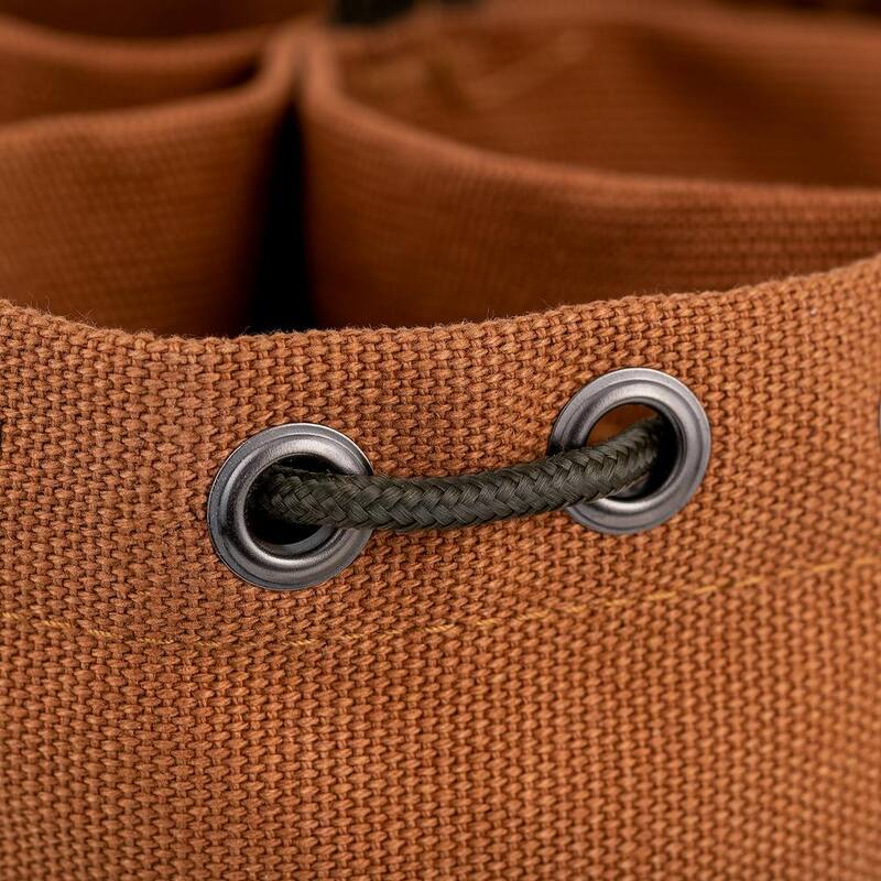 BUCKET BOSS 10 in. Parachute Parts Tool Bag in Brown - 25001