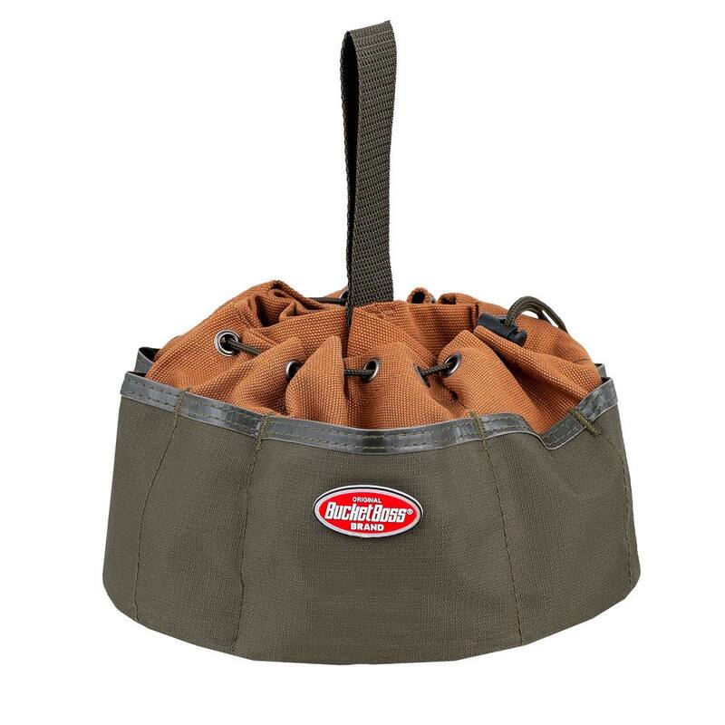 BUCKET BOSS 10 in. Parachute Parts Tool Bag in Brown - 25001