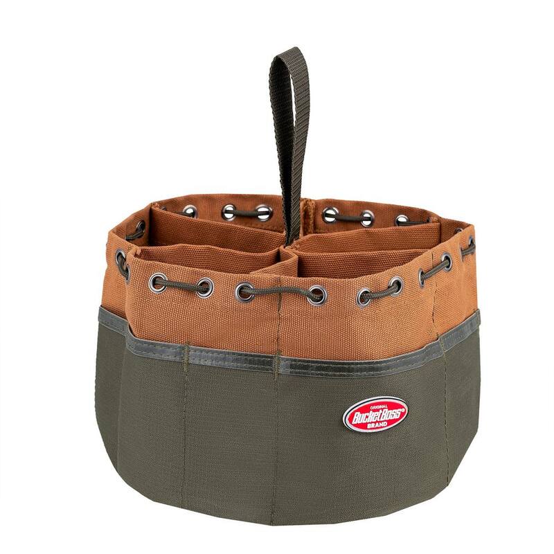 BUCKET BOSS 10 in. Parachute Parts Tool Bag in Brown - 25001