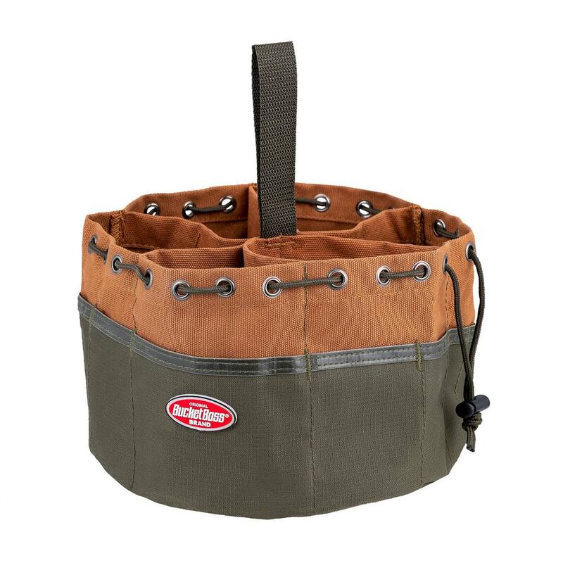 BUCKET BOSS 10 in. Parachute Parts Tool Bag in Brown - 25001