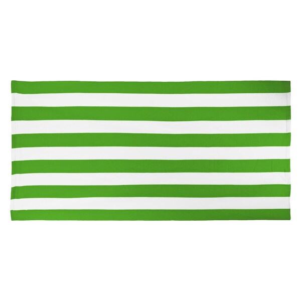 Towelsoft Microfiber Cabana Stripe Beach Towel 30 inch x 60 inch Green - BEACH-BP1538-GRN