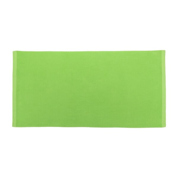 Towelsoft Jumbo Size Terry Dobby Hem Velour Beach Towel Velour Beach Towel 36 inch x 72 inch -Lime - HOME-BV1104-LIME