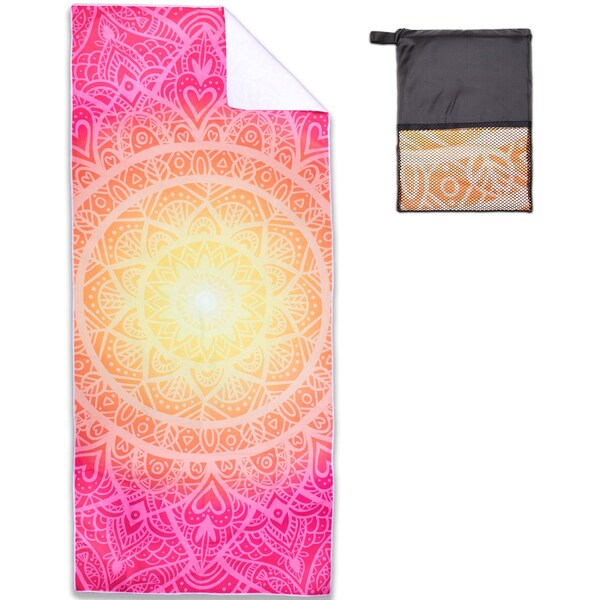 Monarch Brands Mandala Beach Towel - Pink - PNP-BT-MAND3070-PK