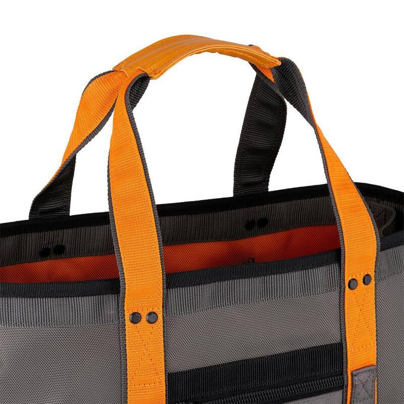 RIDGID 14 in. 5 Pocket Professional Grade Open Tool Tote - RD60088-TH