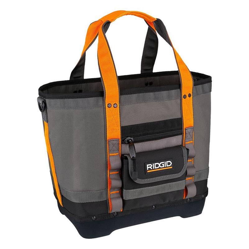 RIDGID 14 in. 5 Pocket Professional Grade Open Tool Tote - RD60088-TH