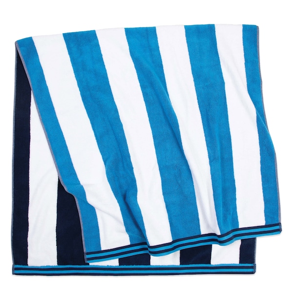 Monarch Brands Aston & Arden Reversible Beach Towel - Navy/Blue - PNP-REV-CABANA-NV/BL