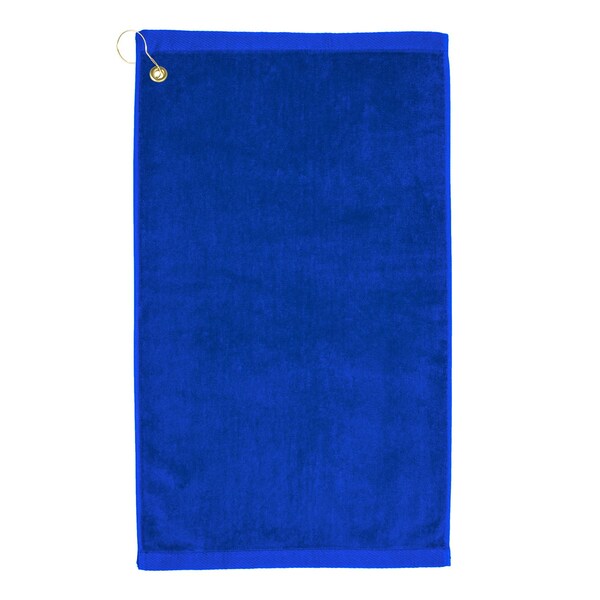 Towelsoft Premium 16 inch x 26 inch Velour Golf Towel with Corner Hook &Grommet Placement-Royal - GOLF-GV1201CL-RYLBLU