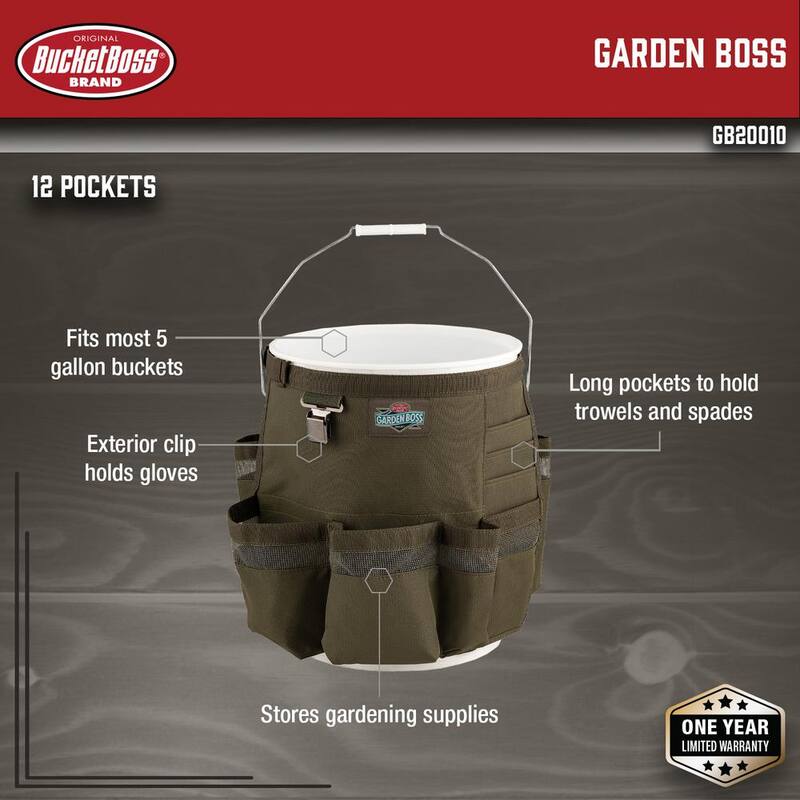 BUCKET BOSS Garden Boss 5 Gal. Bucket Tool Storage Organizer - GB20010