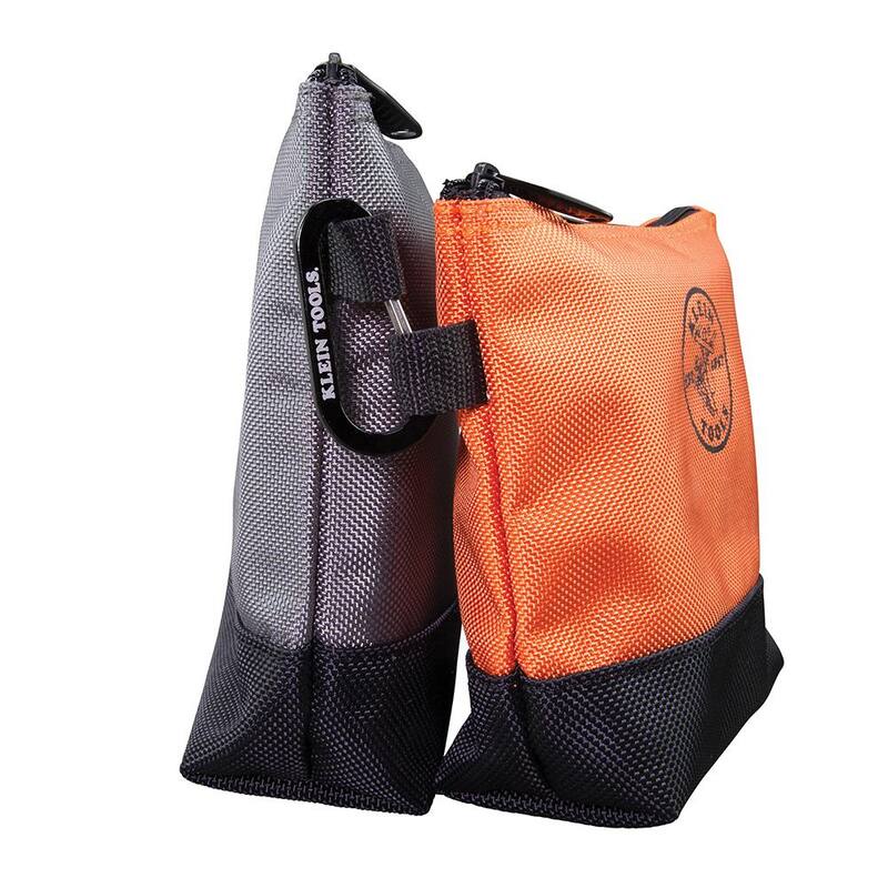 Klein Tools Tradesman Pro 10 in. Tote Organizer and 9 in. Stand-Up Zipper Tool Bag Set - M2O41631KIT