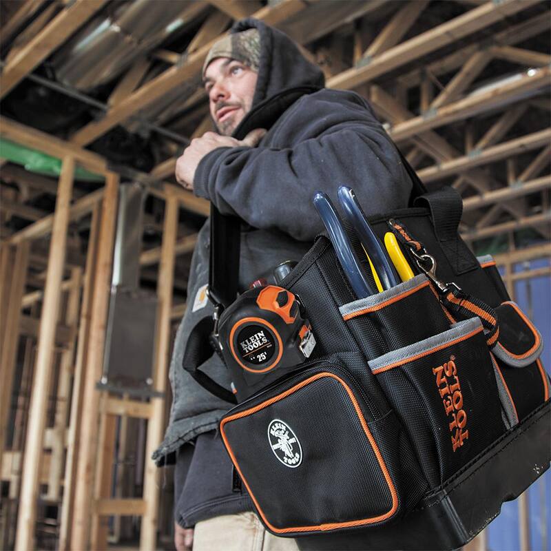 Klein Tools Tradesman Pro 10 in. Tote Organizer and 9 in. Stand-Up Zipper Tool Bag Set - M2O41631KIT
