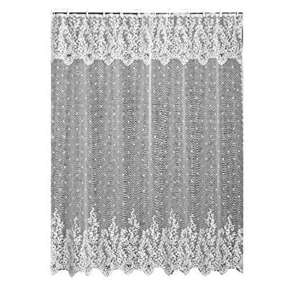 Heritage Lace 8505W-6030 Rhapsody 60 x 30 in. Drop Tier - White - 6290E-OC
