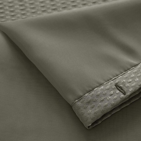 Homeroots 72 x 70 x 1 in. Gray Sheer & Grid Shower Curtain & Liner Set - 399753