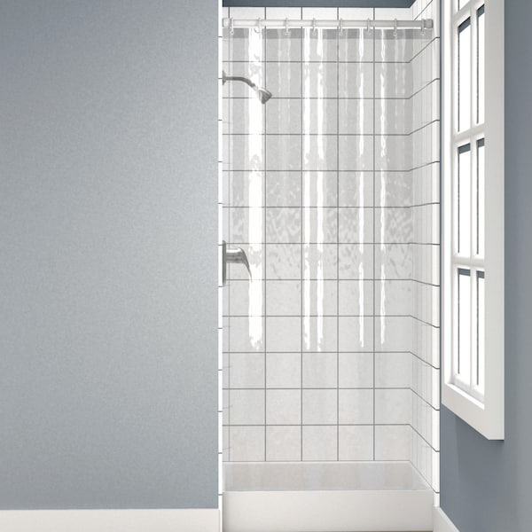 Zenna Home Medium Weight PEVA Shower Stall Liner, Clear - LPSMKKL