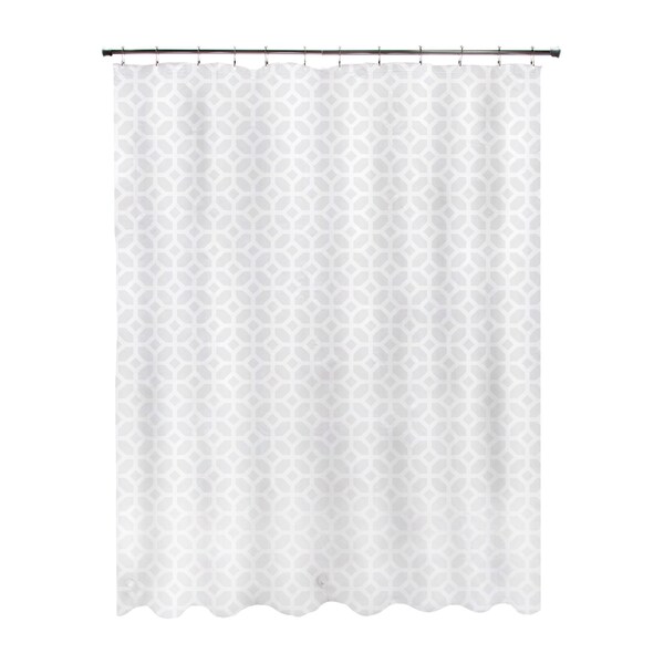 Kenney Mfg Medium Weight Decorative PEVA Shower Liner, 70" W x 72" H, Geo Frost - KN61267