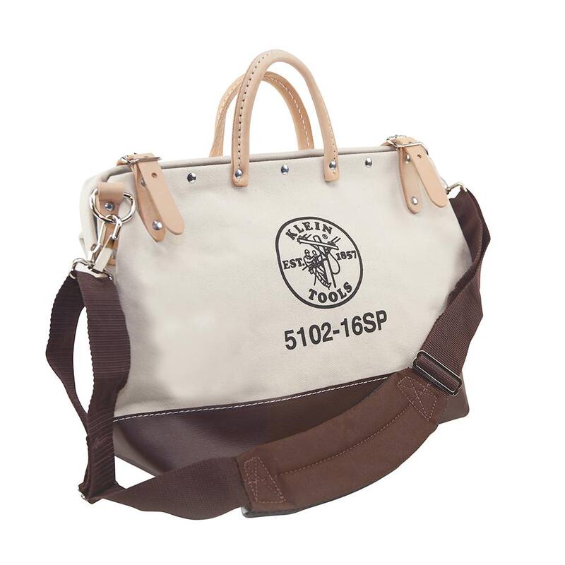 Klein Tools Deluxe Tool Bag, Canvas, 13 Pockets, 16-Inch - 5102-16SP