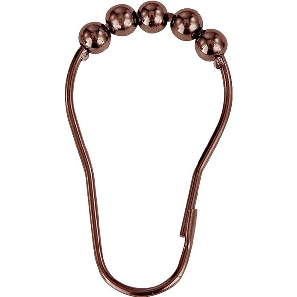Simple Spaces Roller Ball Curtain Hook, Steel, Venetian Bronze, 1-1/2 in W, 3 in H - SD-BH-VB