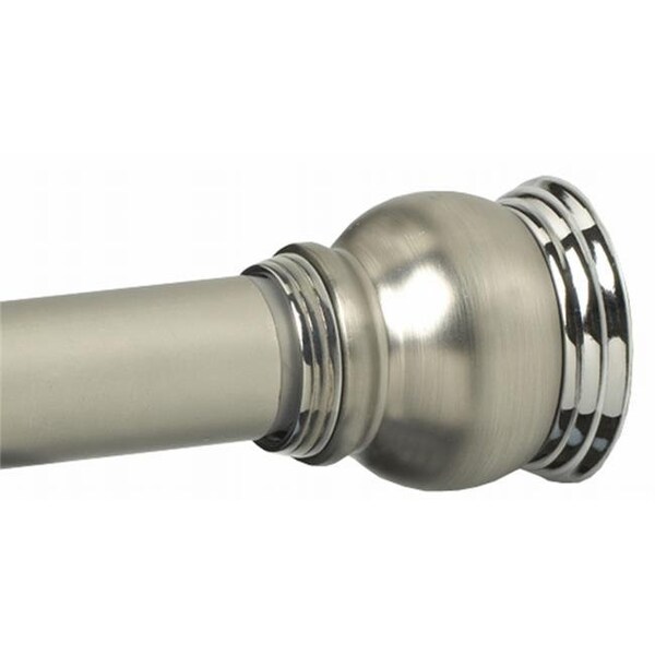 Zenith Products Zenith Products Satin Nickel Finial Shower Rod  663NS - 663NS