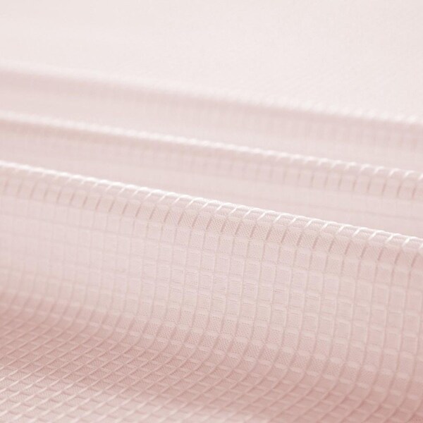 Homeroots 72 x 70 x 1 in. Blush Sheer & Grid Shower Curtain & Liner Set - 399761