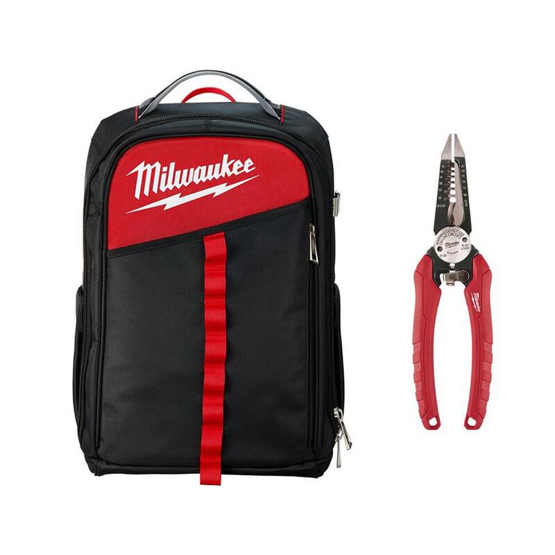Milwaukee Low Profile Backpack with 6-in-1 Pliers - 48-22-8202-48-22-3079