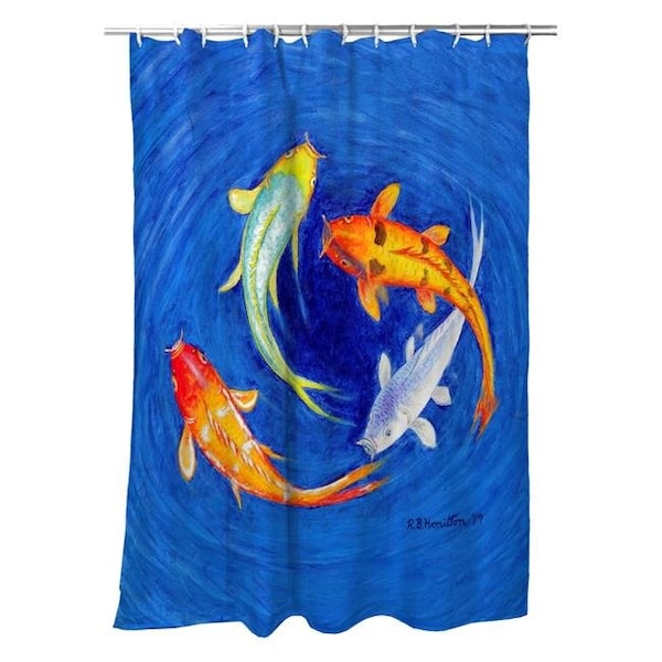Betsy Drake Betsy Drake SH857 Swirling Koi Shower Curtain - SH857