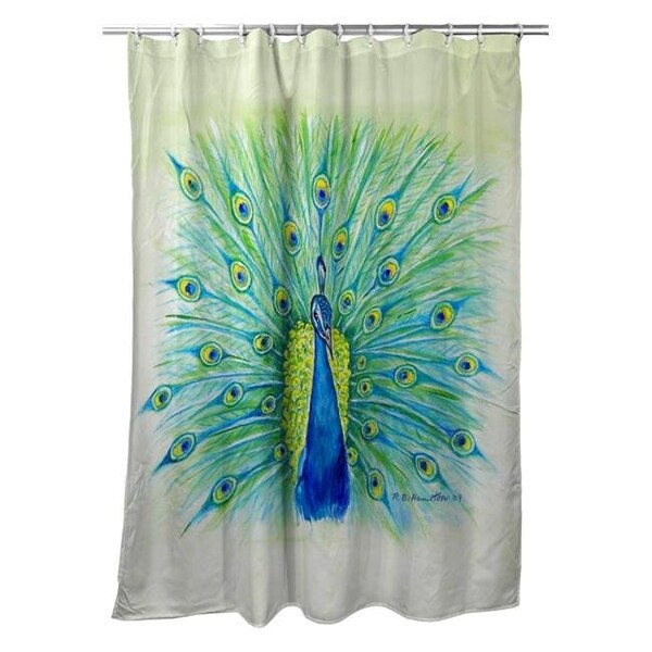 Betsy Drake Betsy Drake SH758 70 x 72 in. Peacock Shower Curtain - SH758