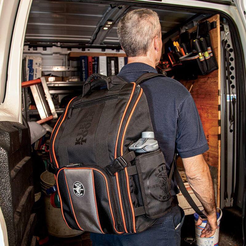 Klein Tools Tradesman Pro 17.25 in. Tool Station Backpack with Worklight - 55655