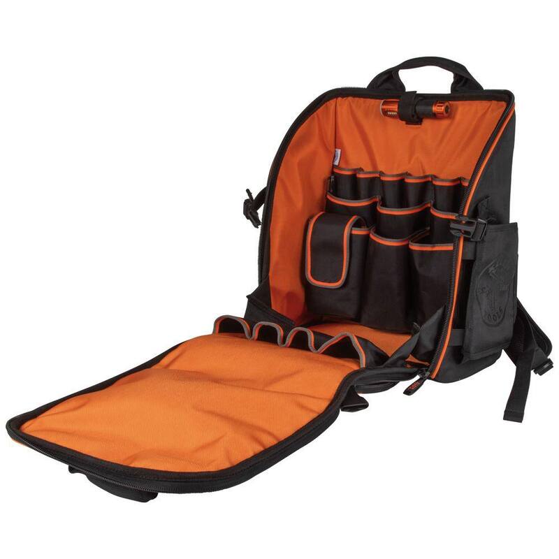 Klein Tools Tradesman Pro 17.25 in. Tool Station Backpack with Worklight - 55655