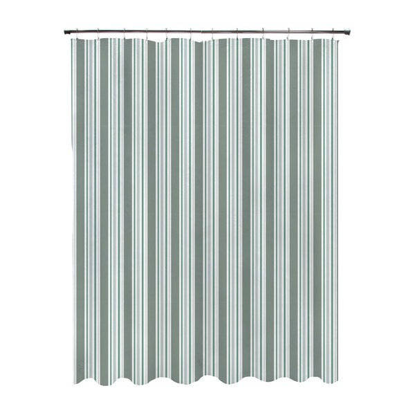 Kenney Mfg Medium Weight Decorative PEVA Shower Liner, 70" W x 72" H, Stripe - KN61286