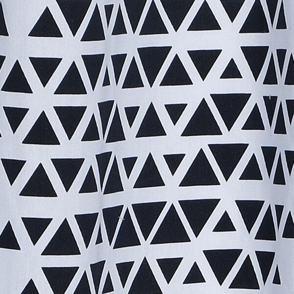 Homeroots 72 x 70 x 1 in. Navy & White Geo Illusion Shower Curtain - 399734