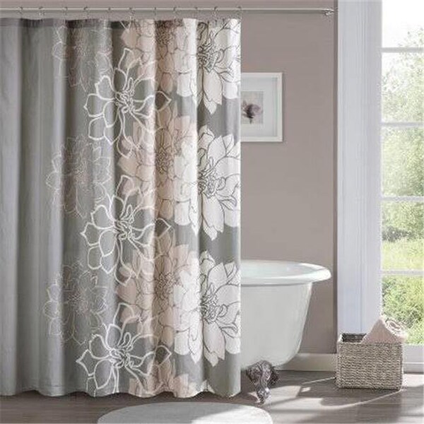 Madison Park Madison Park MP70-5669 72 x 72 in. 100 Percent Cotton Sateen Floral Printed Shower Curtain - Blush - MP70-5669