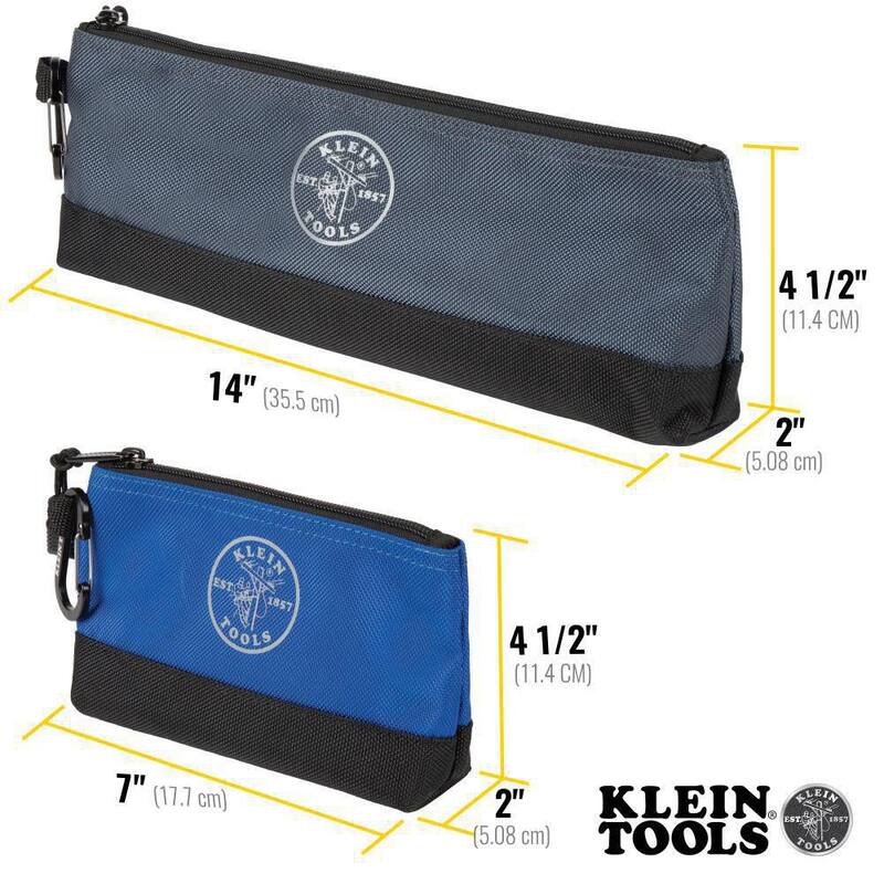 Klein Tools 7 in. and 14 in. Stand-up Zipper Bags (2-Pack) - 55559