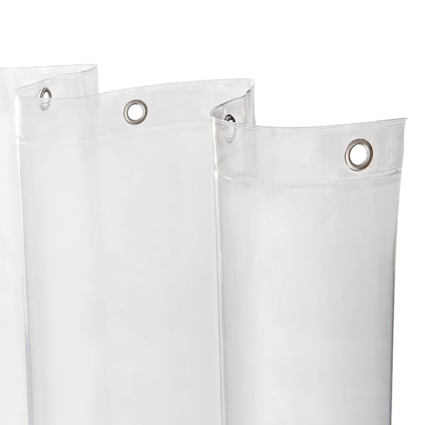 Kenney Mfg Medium Weight PEVA Shower Curtain Liner, 70in W x 72in H, Clear, 2-Pack - KN61443PK2