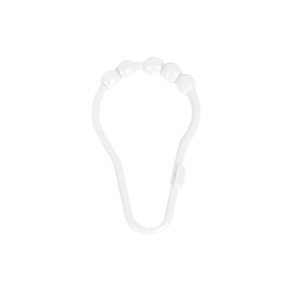 Kenney Mfg Kenney White Plastic Shower Curtain Rings 12 pk - KN67140V1