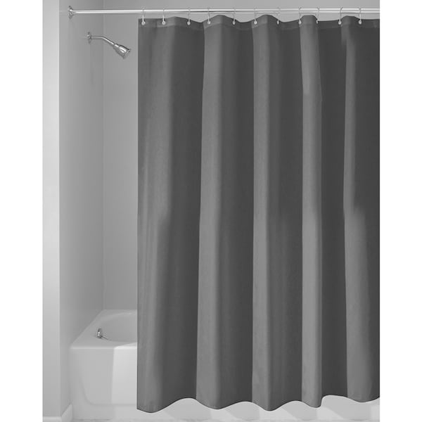 B & K iDesign 72 in. H X 72 in. W Charcoal Gray Solid Shower Curtain Polyester - 14630