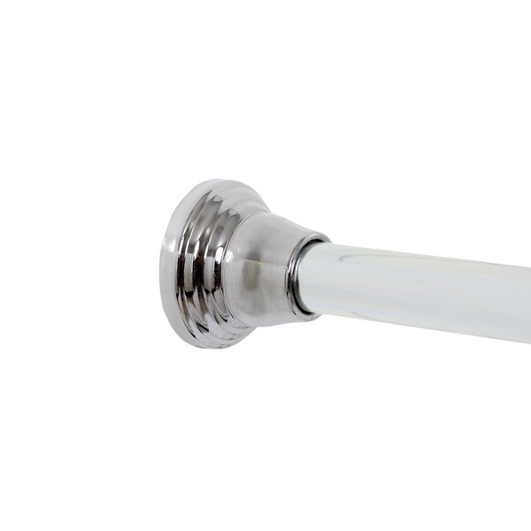 Zenith Metal Zenna Home NeverRust Shower Curtain Rod 72 in. L Chrome Silver - 661ALSS