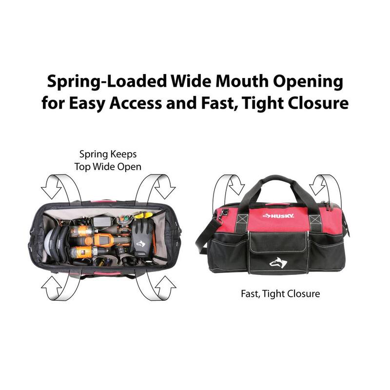 Husky 22 in. Spring-Loaded Tool Bag - 1H-2220-SLO